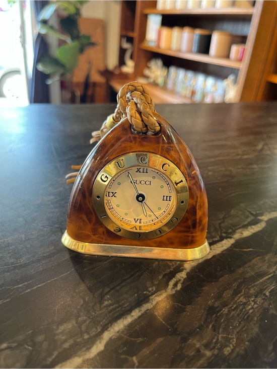 Gucci Other - VINTAGE Gucci Stirrup Travel Desk Alarm Clock